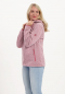 KJELVIK Strickfleecejacke mit Kapuze Lovi pink