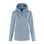 KJELVIK Strickfleecejacke mit Kapuze Lovi blue